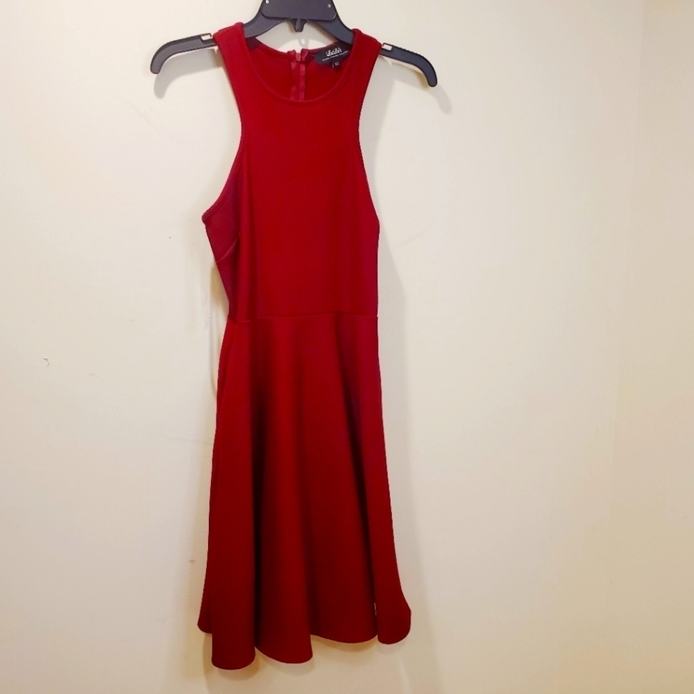 Lulus red casual midi dress Size XS